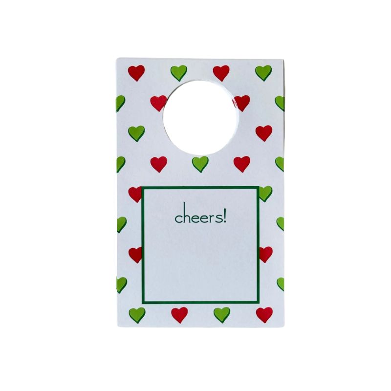 Holiday Hearts Wine Tags