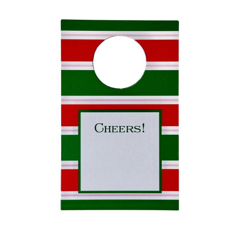 Holiday Stripe 24 Wine Tags