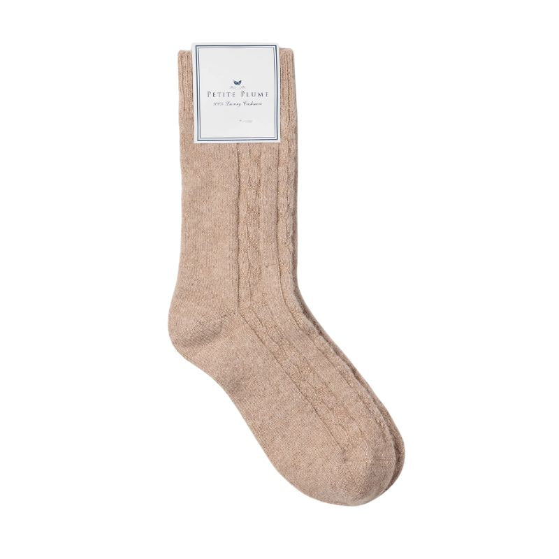 Cashmere Socks in Beige