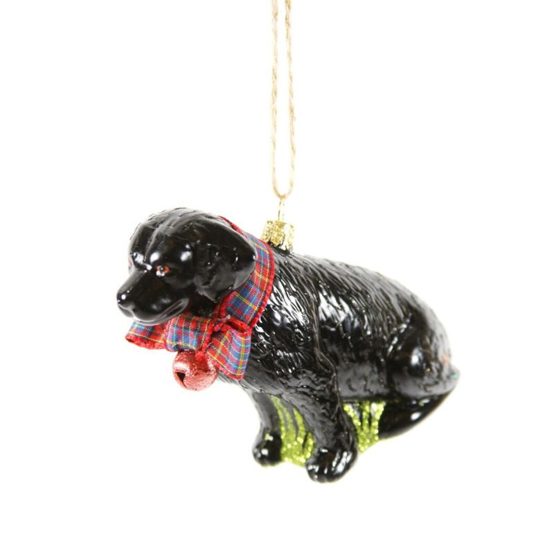 Festive Black Lab Ornament