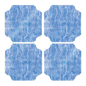 Blue Agate Coasters | Set of Four