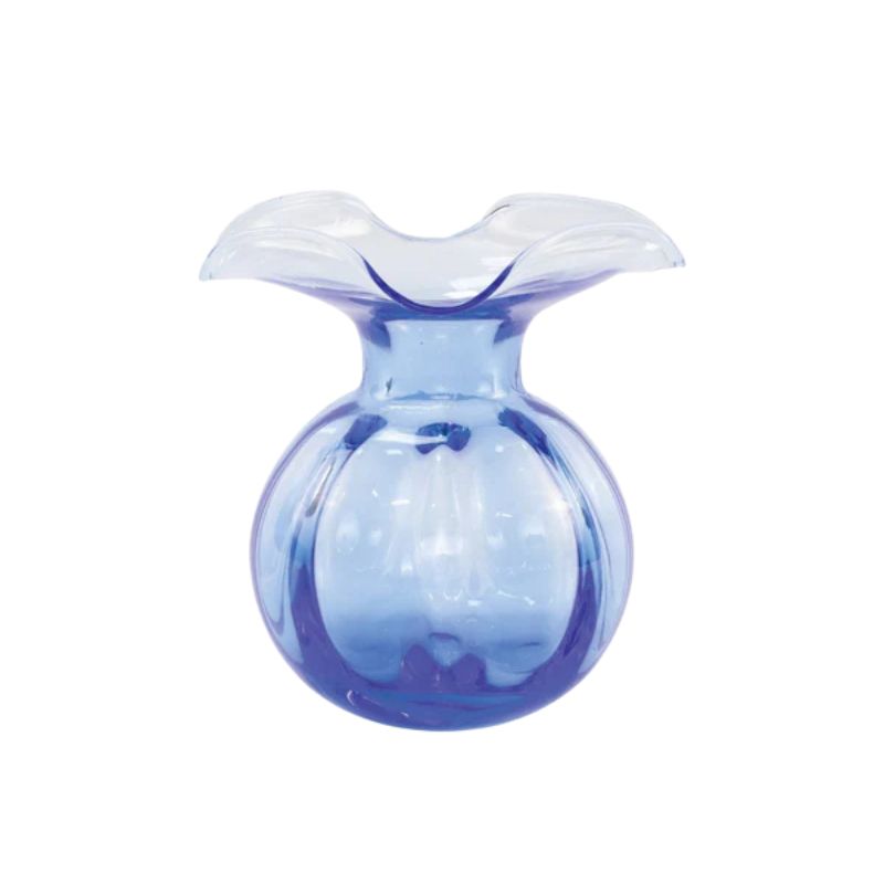 Hibiscus Glass Cobalt Bud Vase