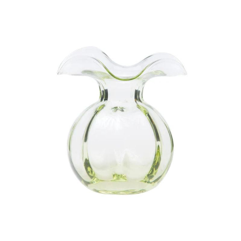 Hibiscus Glass Green Bud Vase