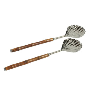 The Colony Bamboo and Nickel Server Set