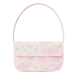 Tommy Beaded Bag in Ivory Cherry Blossom Toile