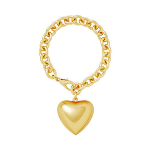 The Puffy Heart Bracelet in Gold