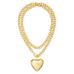 The Puffy Heart Necklace in Gold