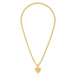 The Mini Puffy Heart Necklace in Gold