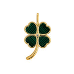 Mini Lucky Clover Charm Malachite