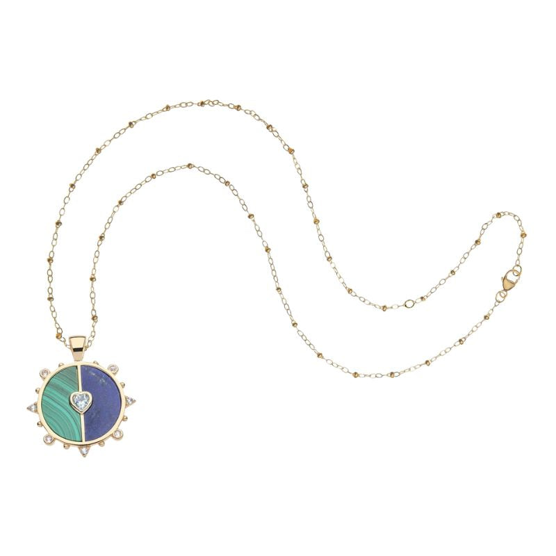 All of My Heart LOVE Necklace Malachite/Lapis