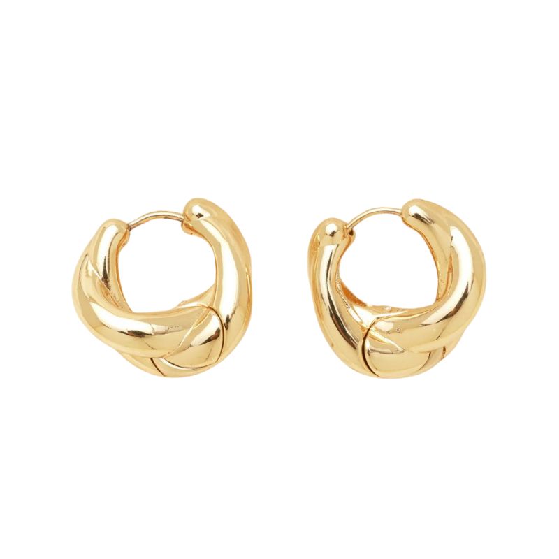 Petite Bleecker Hoops in Gold