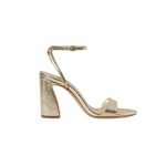 Malia Champagne Curved-Heel Sandal