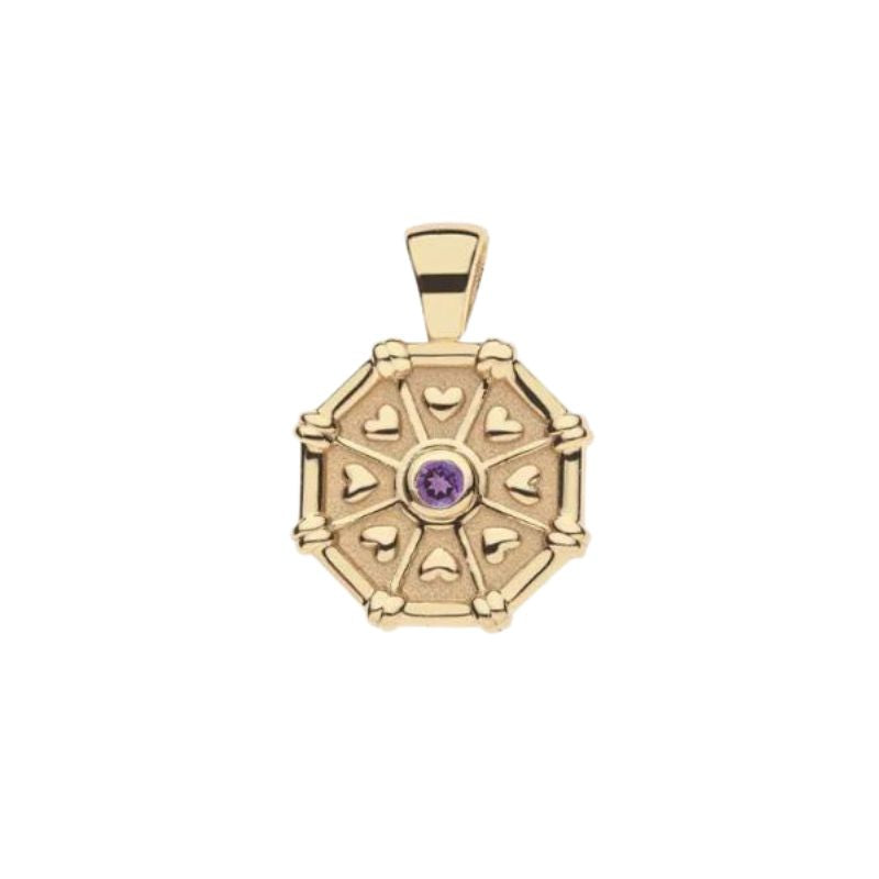 LUCKY Octagon Birthstone Pendant February