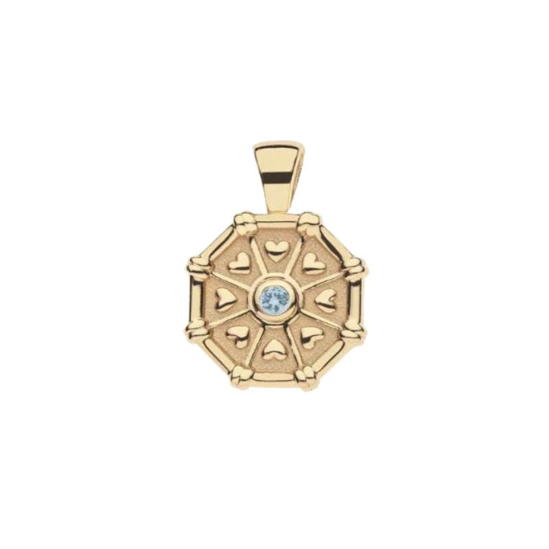 LUCKY Octagon Birthstone Pendant March