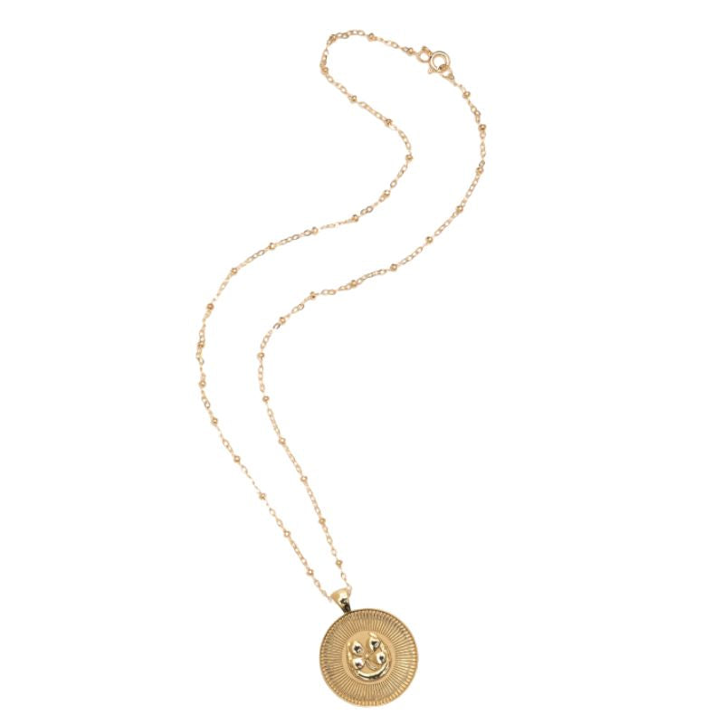 LUCKY JW Small Pendant Coin Necklace
