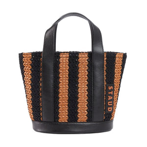 Allora Mini Tote in Black/Tan Seashore Stripe