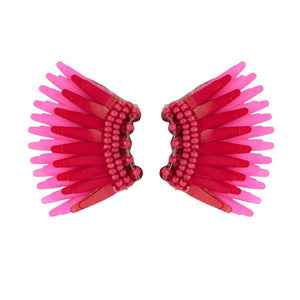 Micro Madeline Earrings in Pastel Pink/Plum Melange