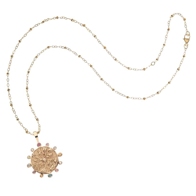 HOPE Petite Embellished Coin Necklace