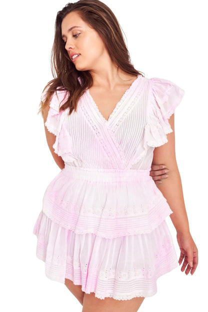 Gwen Mini Dress in Peony Pink