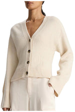 Henry Cashmere Cardigan in Wheat