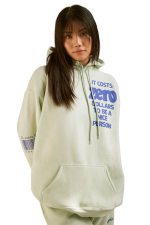 
            
                Load image into Gallery viewer, IT COSTS $0 to be a nice person Hoodie in Mint
            
        