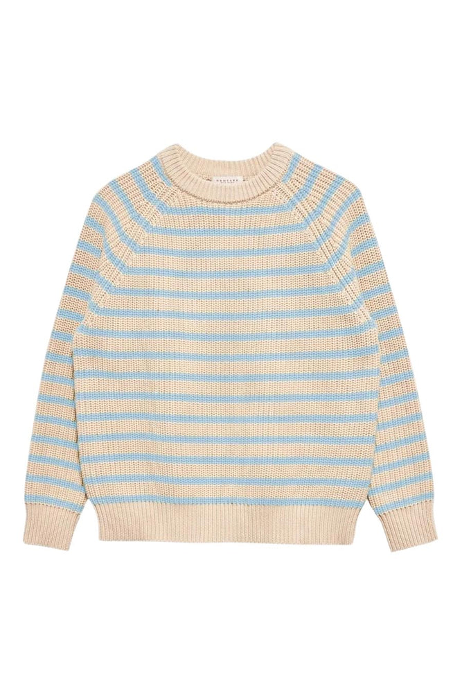 Phoebe Stripe Sweater in Natural/Sky