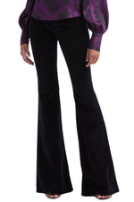 Sheridan Velvet Bell Bottom Pants in Black