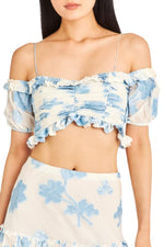 Emalin Cropped Top in Blueberry Frost