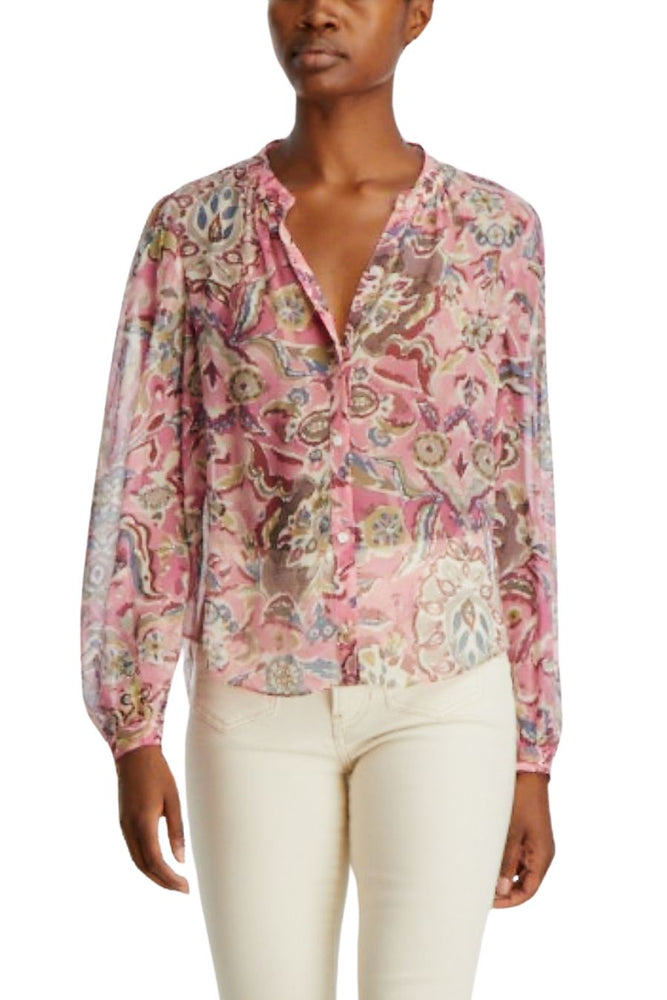 
            
                Load image into Gallery viewer, Ashlynn Blouse in Watercolor Medallion Rose Multi
            
        