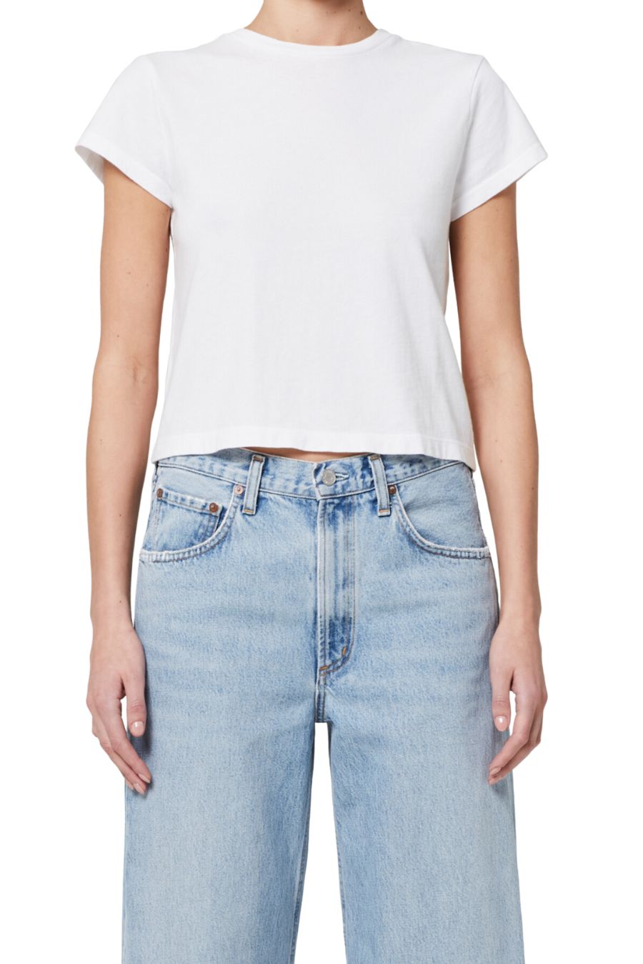 Adine Shrunken Tee in White