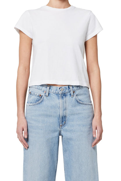 Adine Shrunken Tee in White