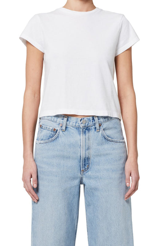 Adine Shrunken Tee in White