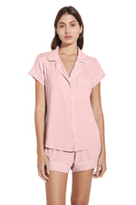 Gisele TENCEL™ Modal Shortie Short PJ Set in Petal Pink/Ivory