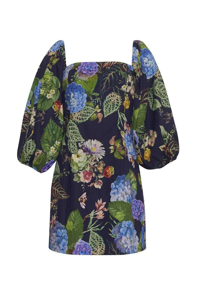 Montauk Dress in Avery Floral Evening Blue