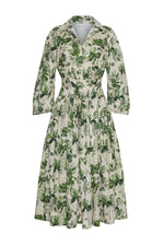 Raya Dress in Olive Hanging Orchids