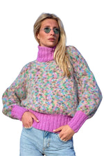 H-Neck Oversize Dou Dou Sweater in Lilas
