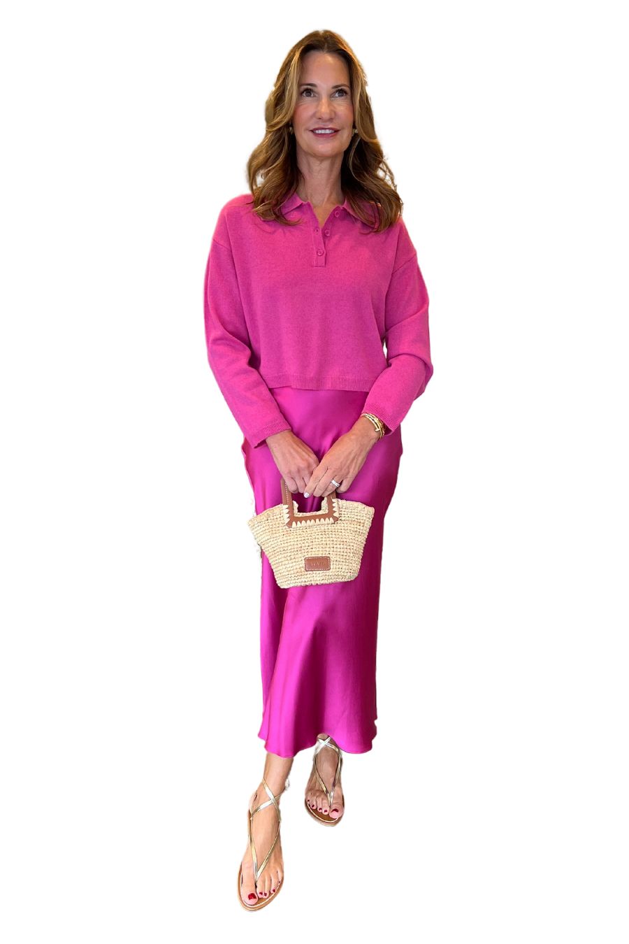 Miranda Midi Silk Skirt in Spirit