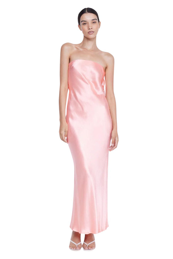 Moon Dance Strapless Dress in Coral