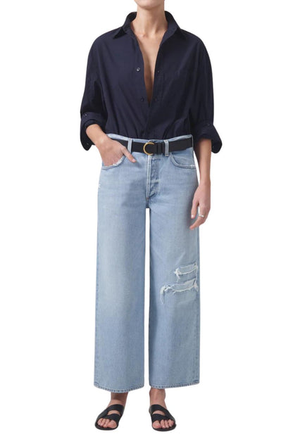 Pina Low Rise Baggy Crop in Cascade