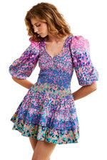 Audrey Dress in Samira Print Pink