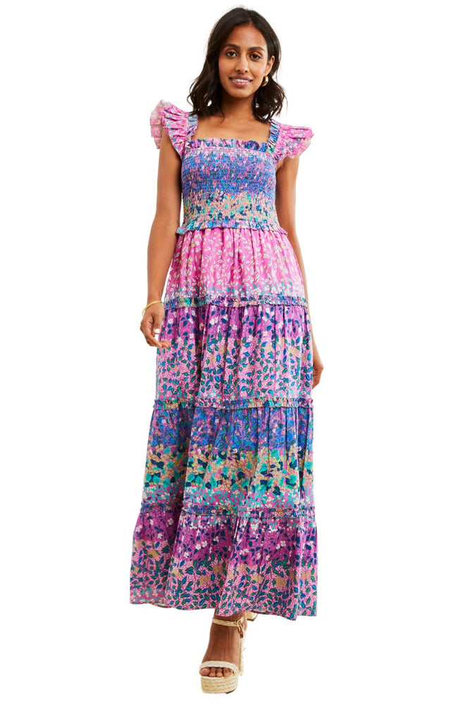 Gaya Dress in Samira Print Pink