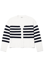 The Raffa Sweater in Cream/Navy