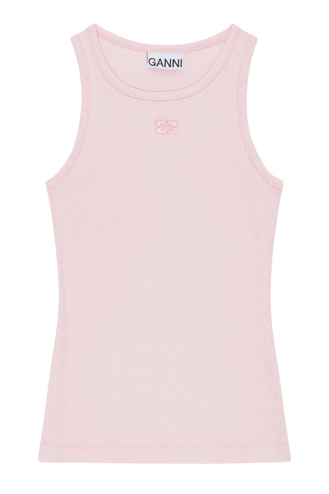 Light Pink Soft Cotton Rib Tank Top