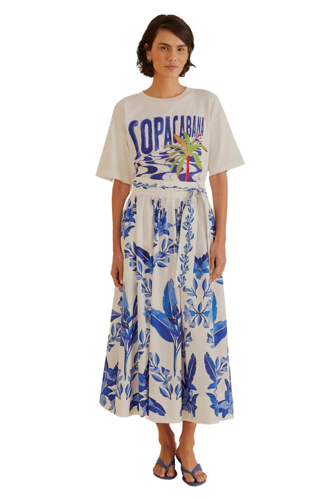 Blue Yard Midi Skirt