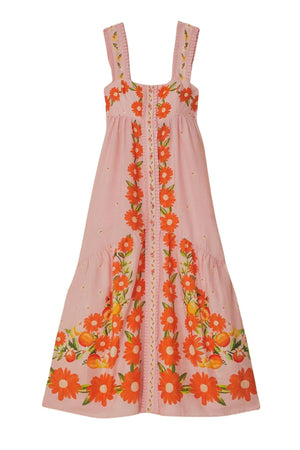 Pink Papaya Salad Maxi Dress