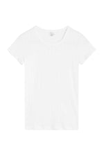 Pointelle Slim Fit Tee in White