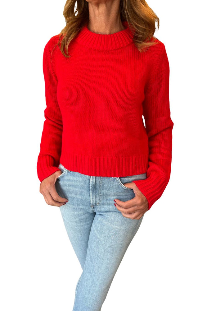 Solid Mini Marin Sweater in Bright Red