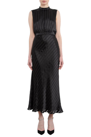 Fleur F Silk Dress in Black