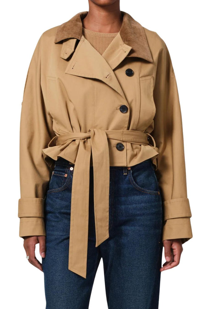 Kiernen Cropped Barn Jacket in British Tan