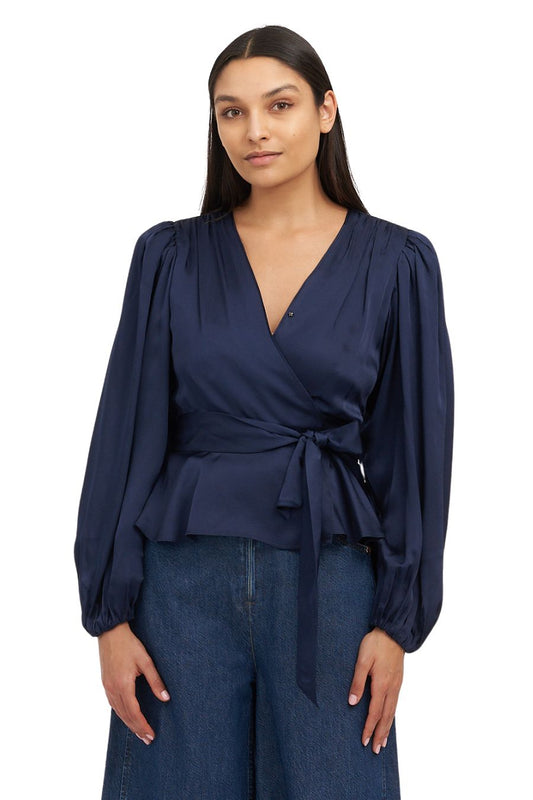 Blaire Top in Maritime Blue